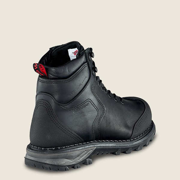 Red Wing Safety Bot Erkek - Burnside - 6-Inch Waterproof Toe - Siyah - 40VQPYJLF